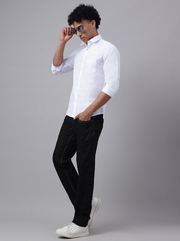 Men's Black Slim Fit Denim Jeans, Classic Style, Ultimate Comfort