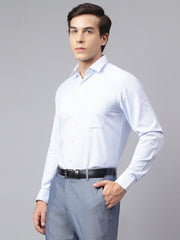 Men Sky Regular Fit Solid Formal Shirt