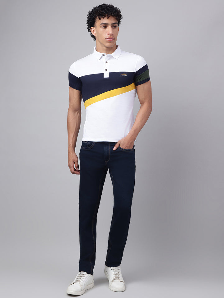 Men's Raw Blue Slim Fit Denim Jeans, Classic Fit, Modern Comfort