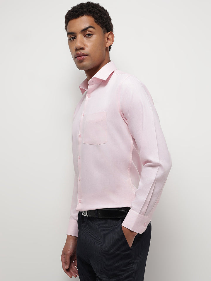 Men Pink Formal Shirt Elegant Style Everyday Comfort