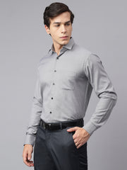 Men Black Regular Fit Solid Formal Shirt