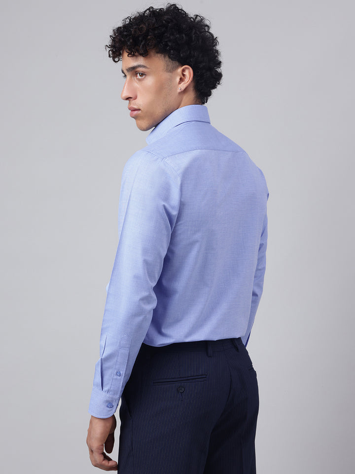 Men Blue Full Sleeve Formal Shirt