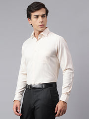 Men Yellow Regular Fit Checkered Formal Shirt