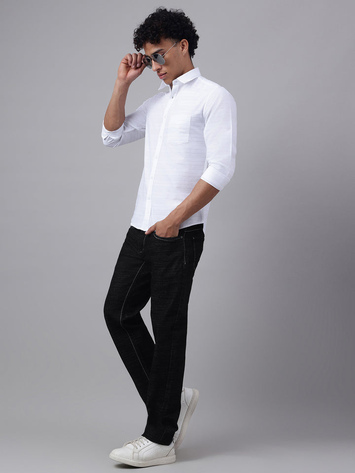 Men's Black Slim Fit Denim Jeans, Classic Style, Ultimate Comfort