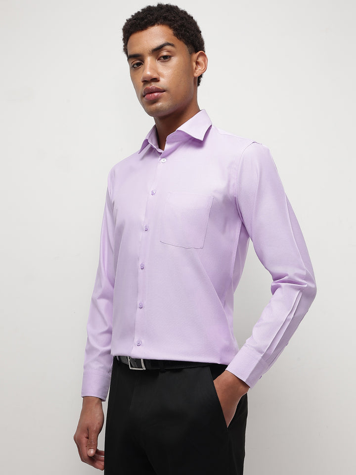 Men Lilac Full Sleeve Formal Shirt