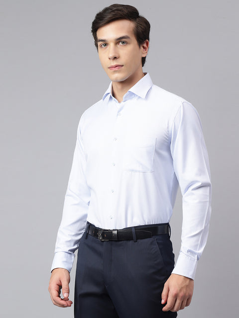 Men Blue Regular Fit Checkered Formal Shirt
