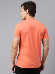 Men Coral Regular Fit Printed Crew Neck Casual T-Shirt