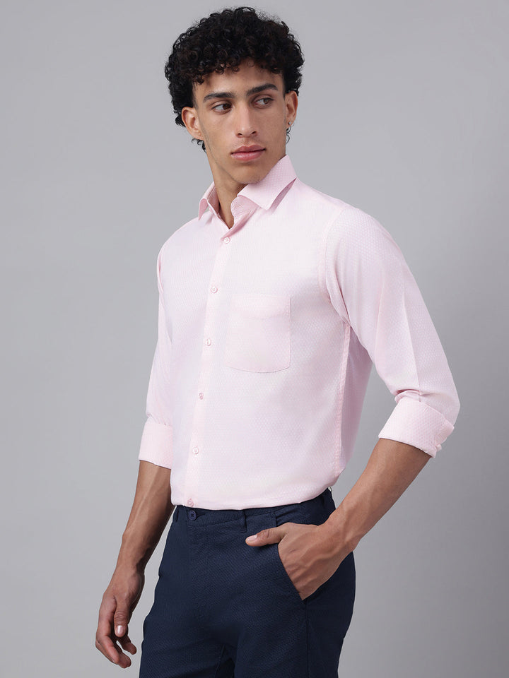 Men Pink Club Wear Shirt Bold Shine Effortless Style