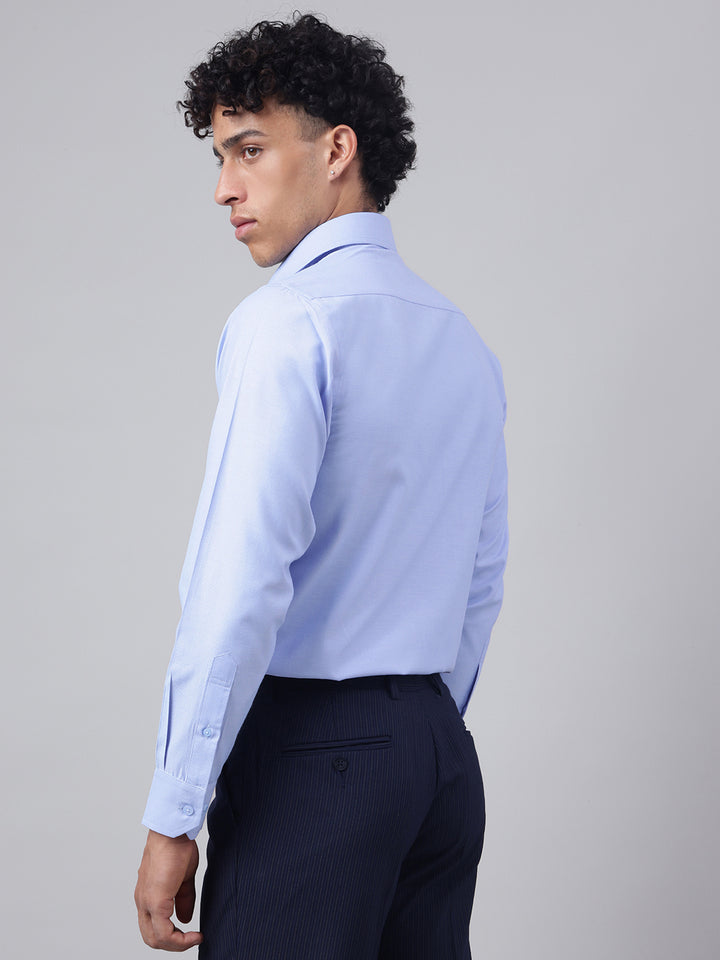 Men Powder Blue Full Sleeve Formal Shirt