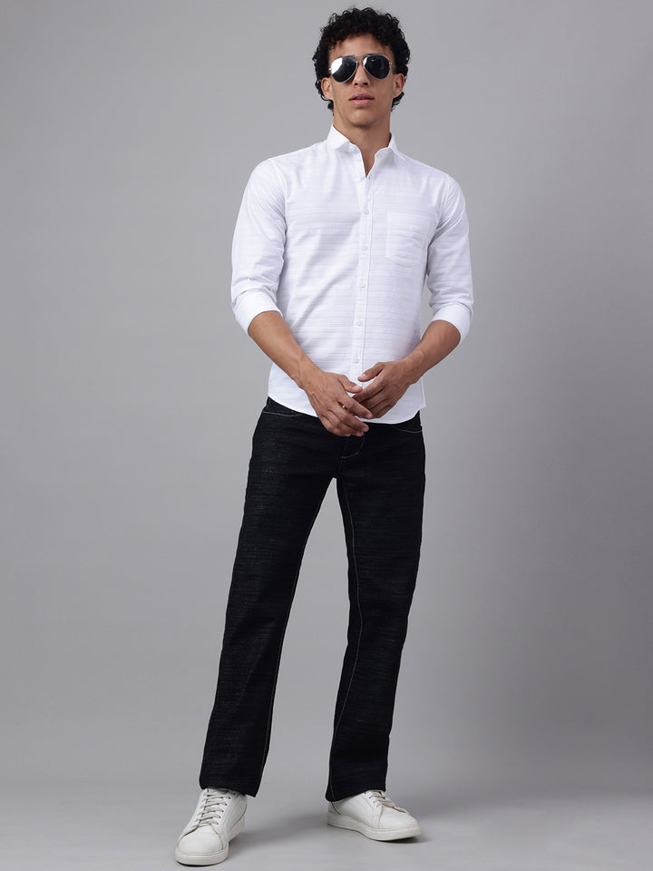 Men White Casual Shirt Fresh Look Everyday Comfort