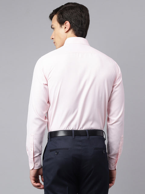 Men Pink Regular Fit Checkered Formal Shirt