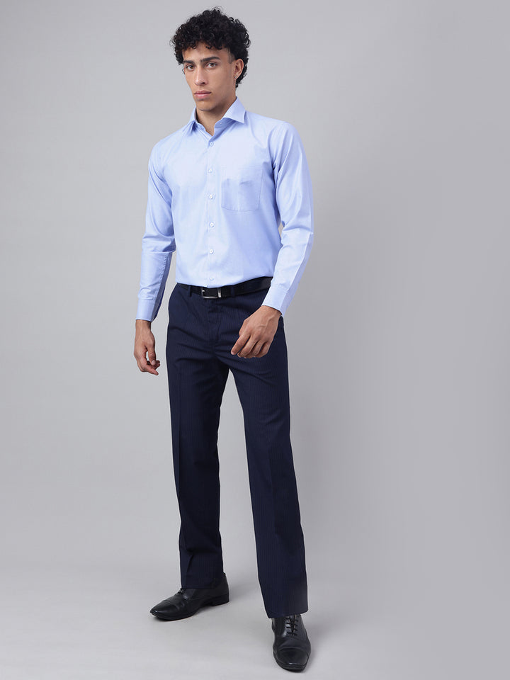 Men Powder Blue Full Sleeve Formal Shirt