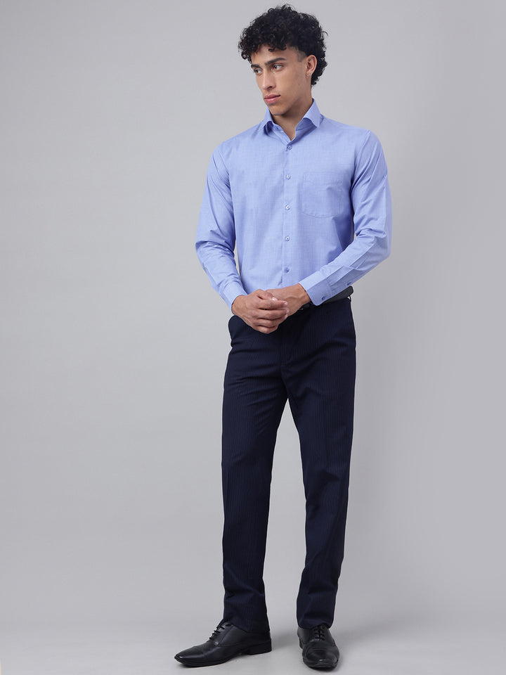Men Blue Full Sleeve Formal Shirt