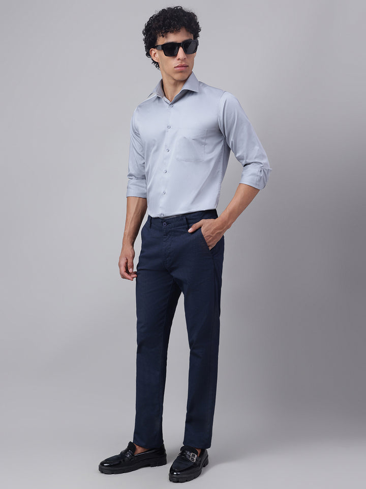 Men Grey Club Wear Shirt Sleek Shine Party Perfect