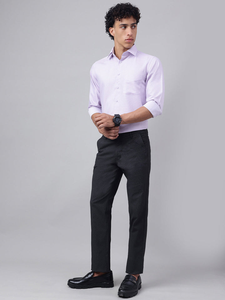 Men Lilac Club Wear Shirt Bold Hue Effortless Glam