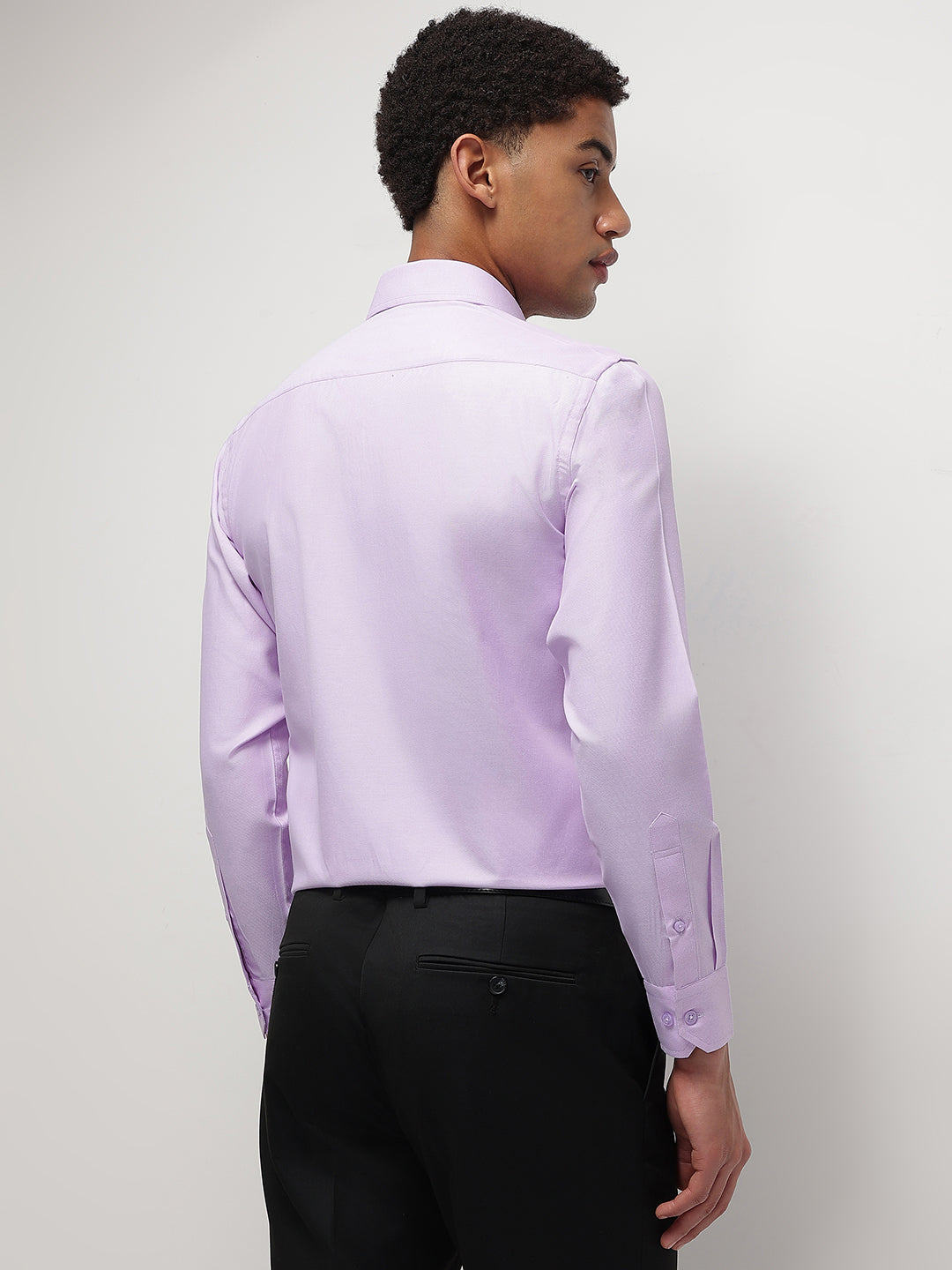 Men Lilac Full Sleeve Formal Shirt