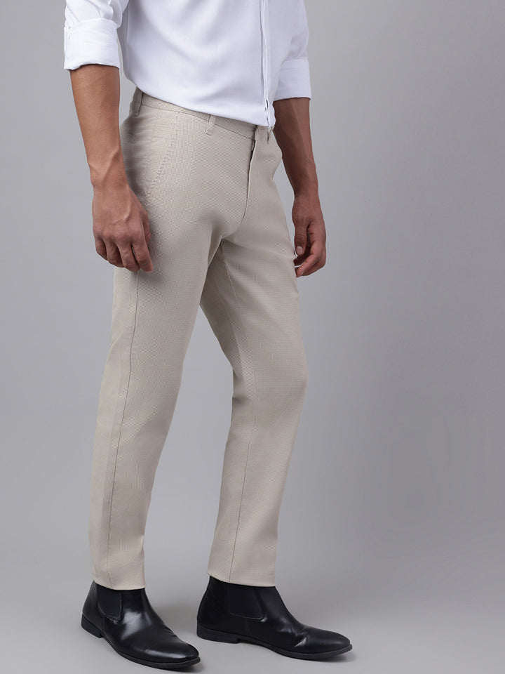 Men Beige Casual Trousers Effortless Style Endless Comfort