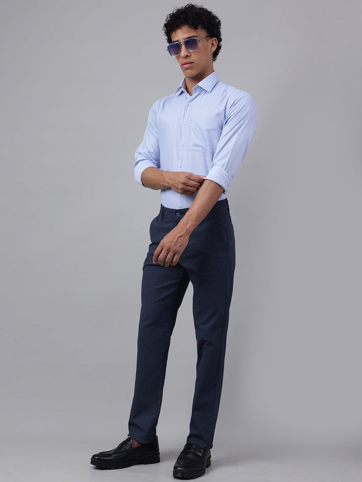 Men Sky Blue Club Wear Shirt Cool Glow Effortless Style