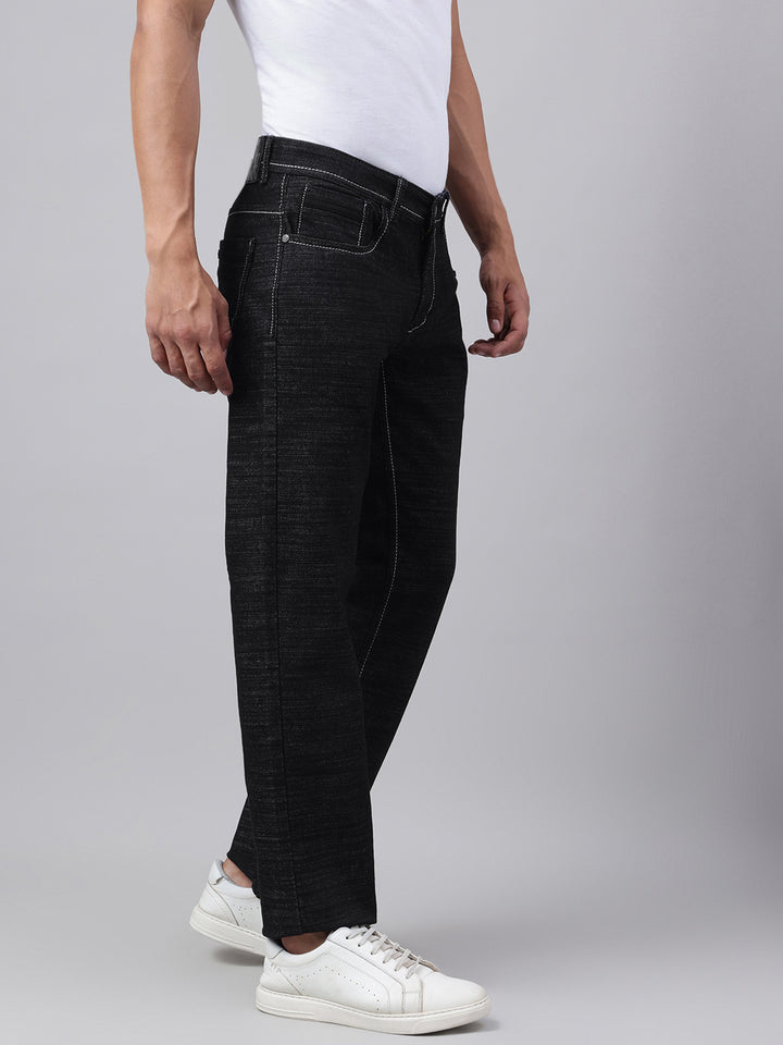Men's Black Slim Fit Denim Jeans, Classic Style, Ultimate Comfort