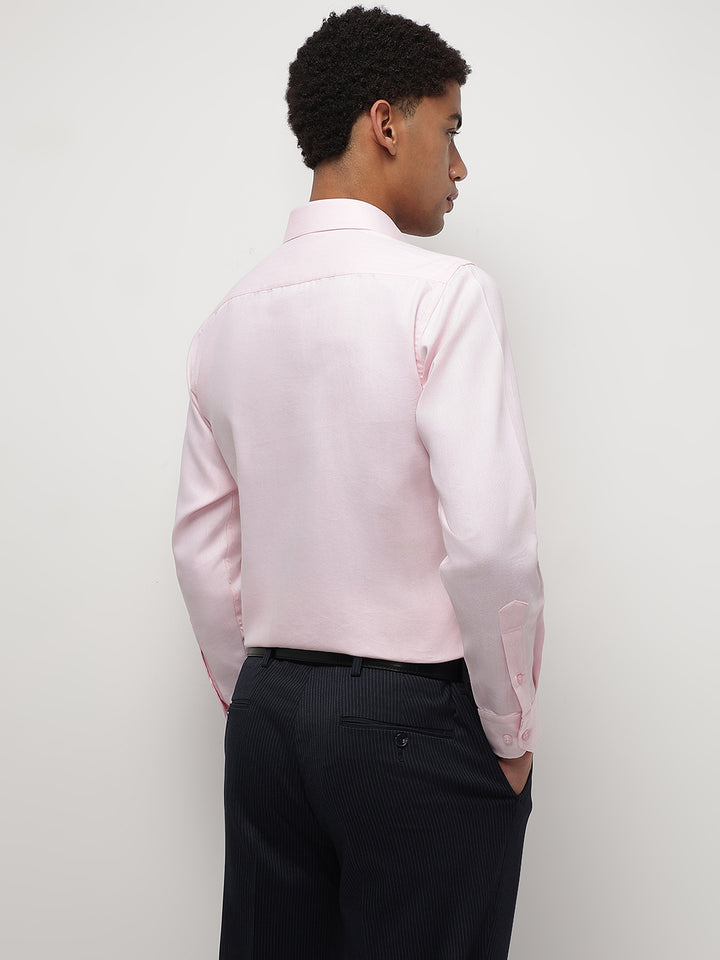 Men Pink Formal Shirt Elegant Style Everyday Comfort