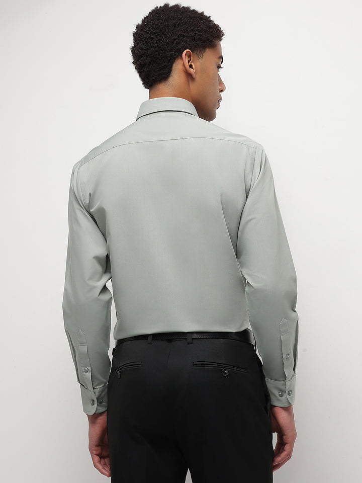 Men Sea Green Full Sleeve Formal Shirt
