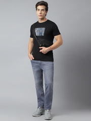 Men Grey Slim Fit Mid Rise Clean Look Strechable Jeans
