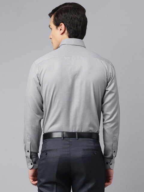 Men Black Regular Fit Solid Formal Shirt