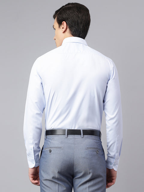 Men Sky Regular Fit Solid Formal Shirt