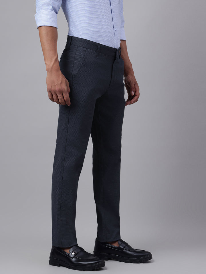 Men Navy Casual Trousers Sharp Stylish and Comfortable