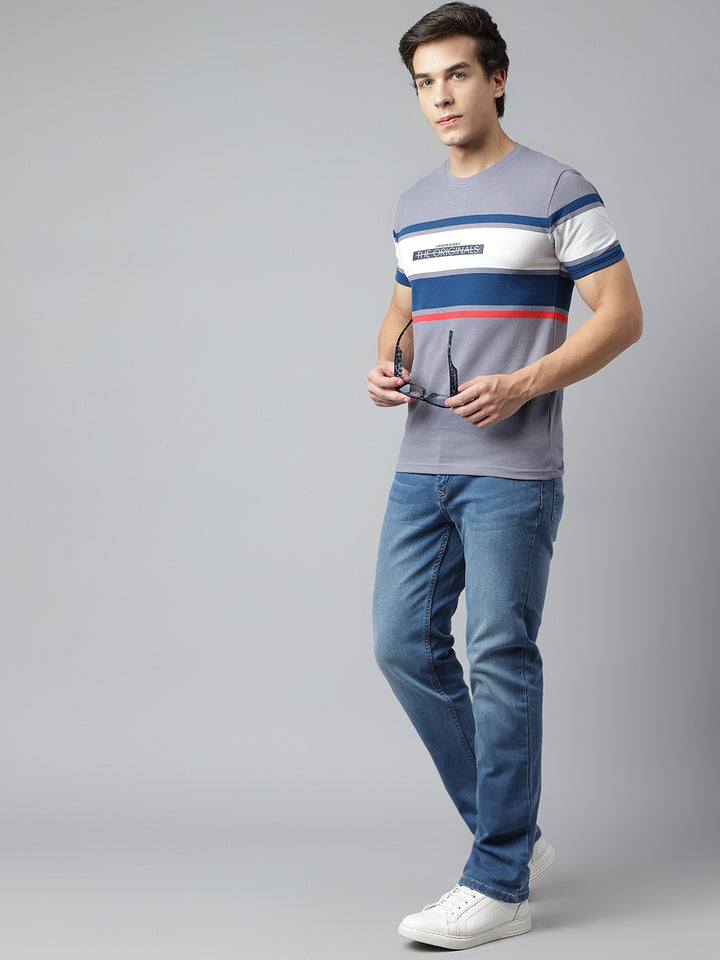 Men Ice Blue Slim Fit Mid Rise Clean Look Stretchable Jeans