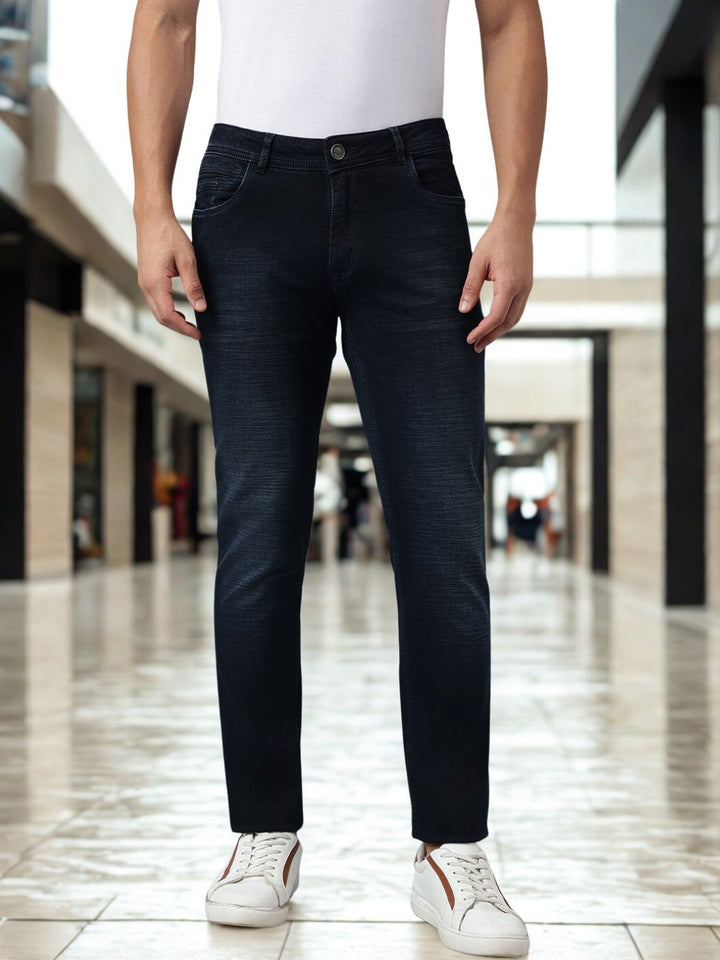 Men Dark Indigo Slim Fit Mid Rise Jeans