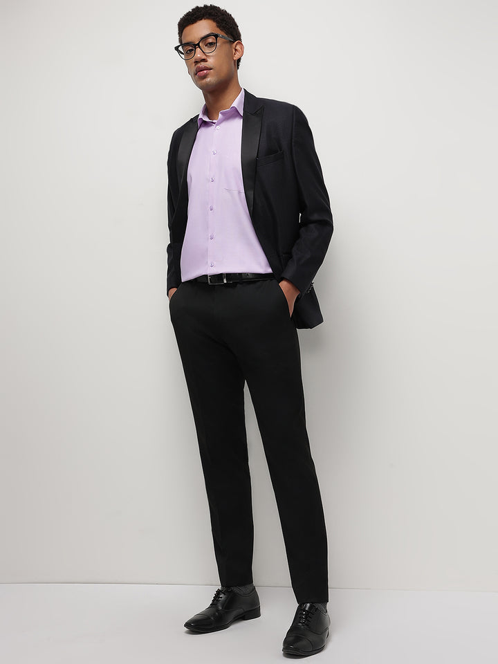 Men Lilac Full Sleeve Formal Shirt