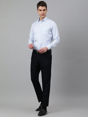 Men Sky Regular Fit Checkered Formal Shirt