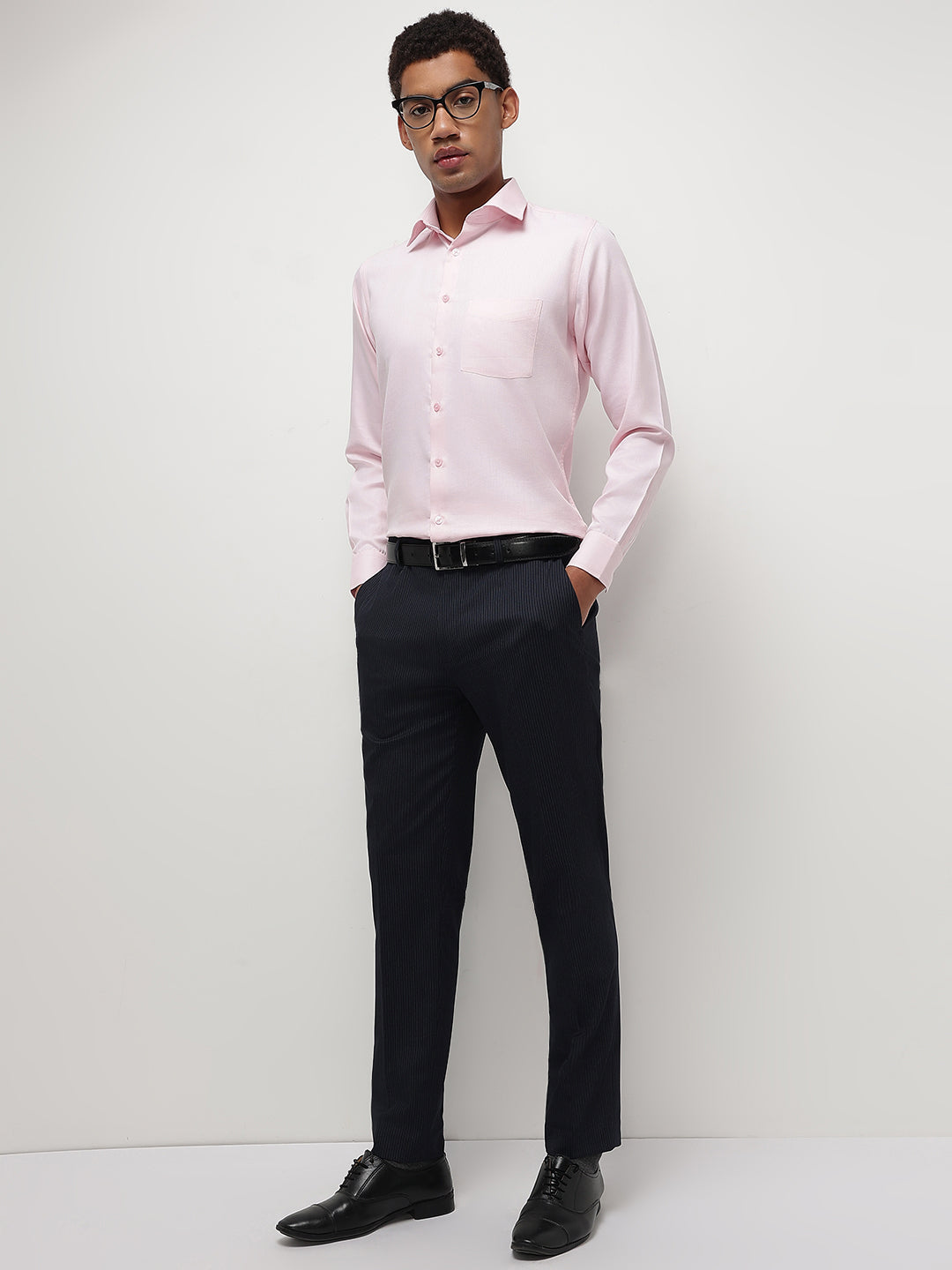 Men Pink Formal Shirt Elegant Style Everyday Comfort