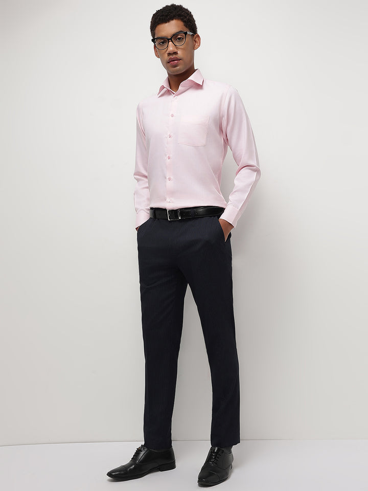 Men Pink Formal Shirt Elegant Style Everyday Comfort