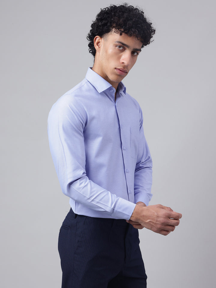 Men Blue Full Sleeve Formal Shirt