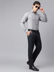 Men Black Regular Fit Solid Formal Shirt