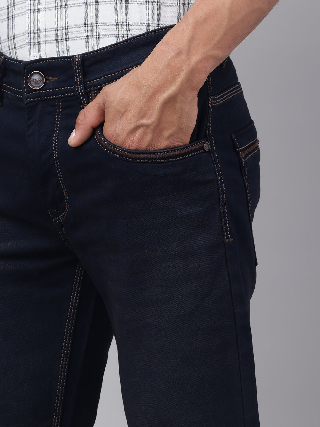 Men Brown Tint Denim Jeans Style Meets Comfort