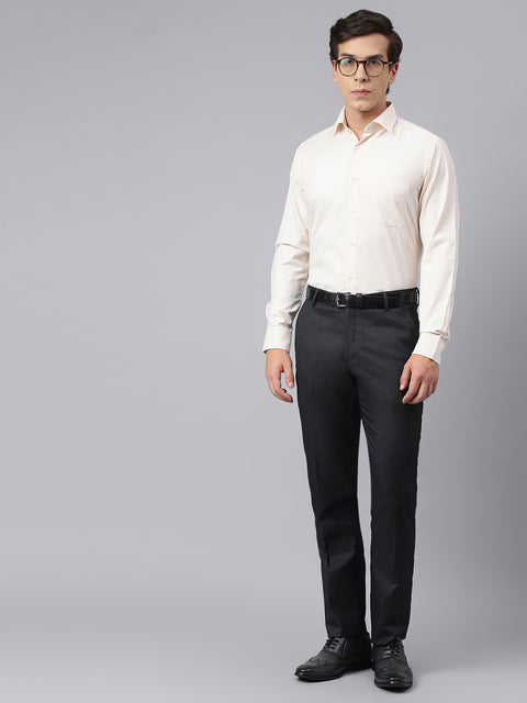 Men Yellow Regular Fit Checkered Formal Shirt