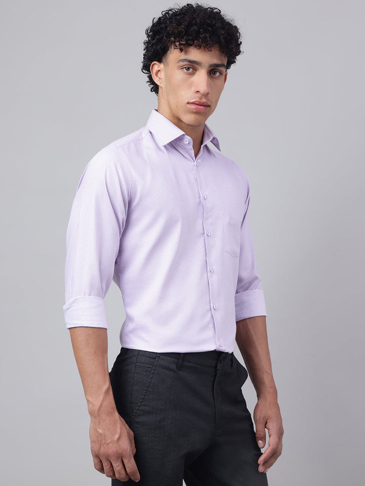 Men Lilac Club Wear Shirt Bold Hue Effortless Glam