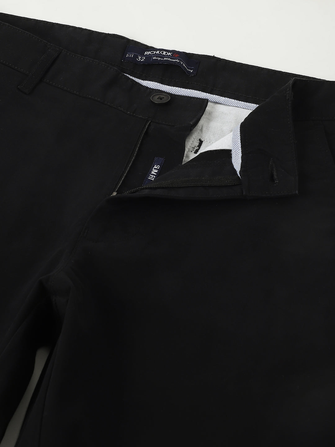 Men Black Casual Trousers Bold Look Supreme Comfort