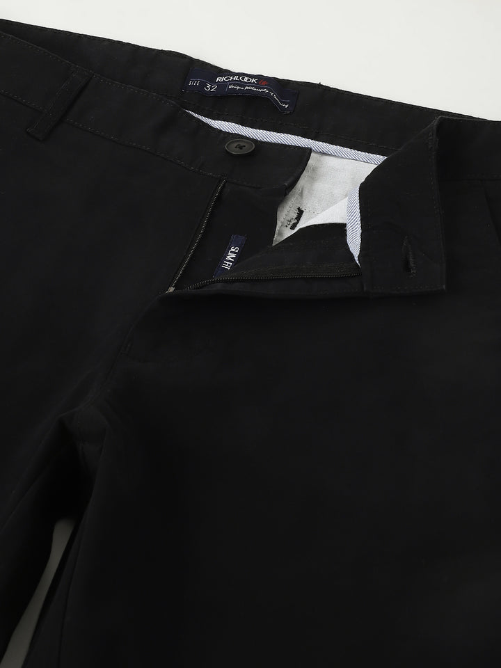 Men Black Casual Trousers Bold Look Supreme Comfort