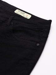 Men Black Slim Fit Mid Rise Clean Look Strechable Jeans