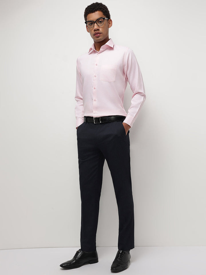 Men Pink Formal Shirt Elegant Style Everyday Comfort