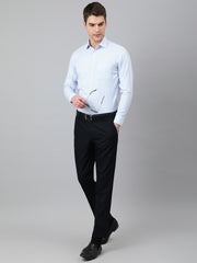 Men Sky Regular Fit Checkered Formal Shirt