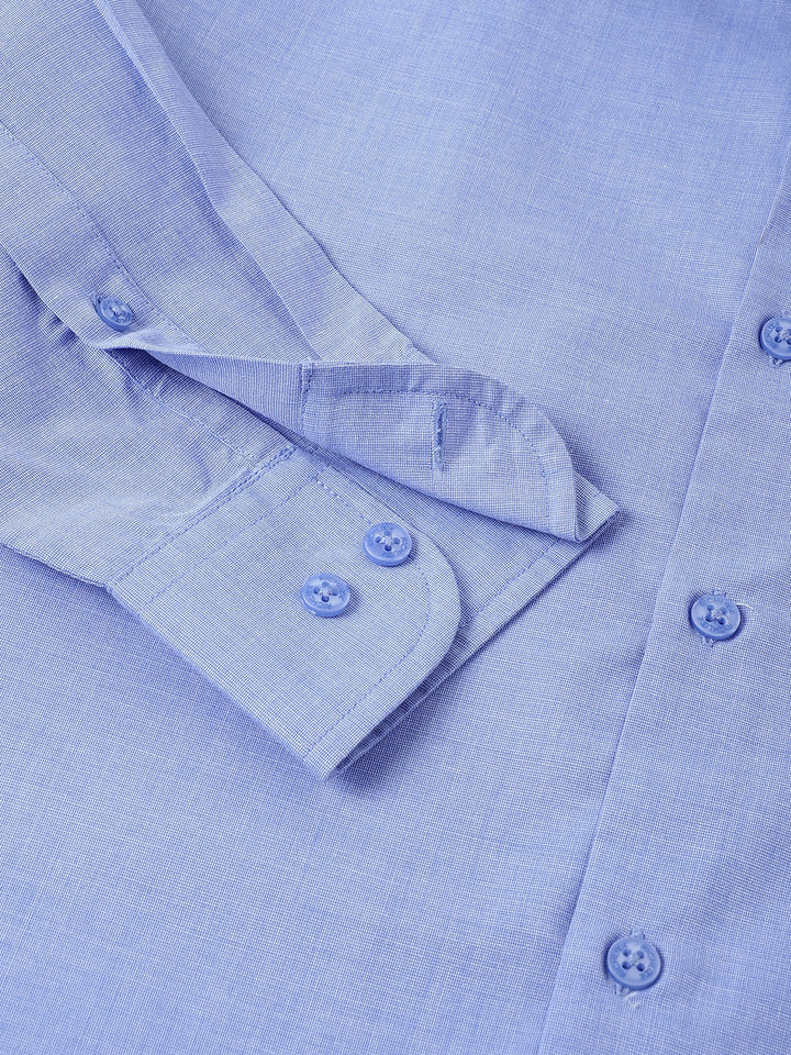 Men Blue Full Sleeve Formal Shirt
