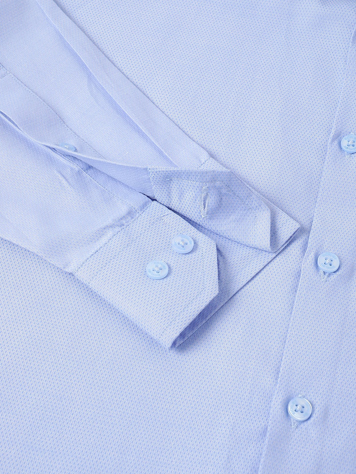 Men Powder Blue Full Sleeve Formal Shirt