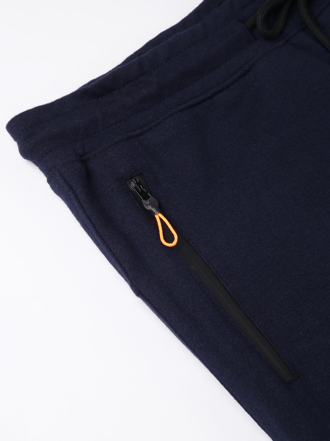 Men Navy Blue Slim Fit Mid Rise Solid Lower