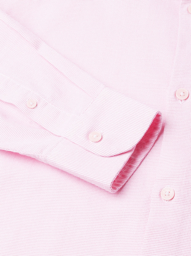 Men Pink Regular Fit Solid Formal Shirt