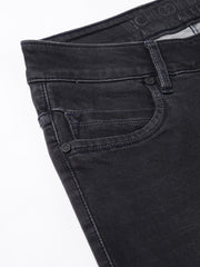 Men Smoke Grey Slim Fit Mid Rise Clean Look Strechable Jeans
